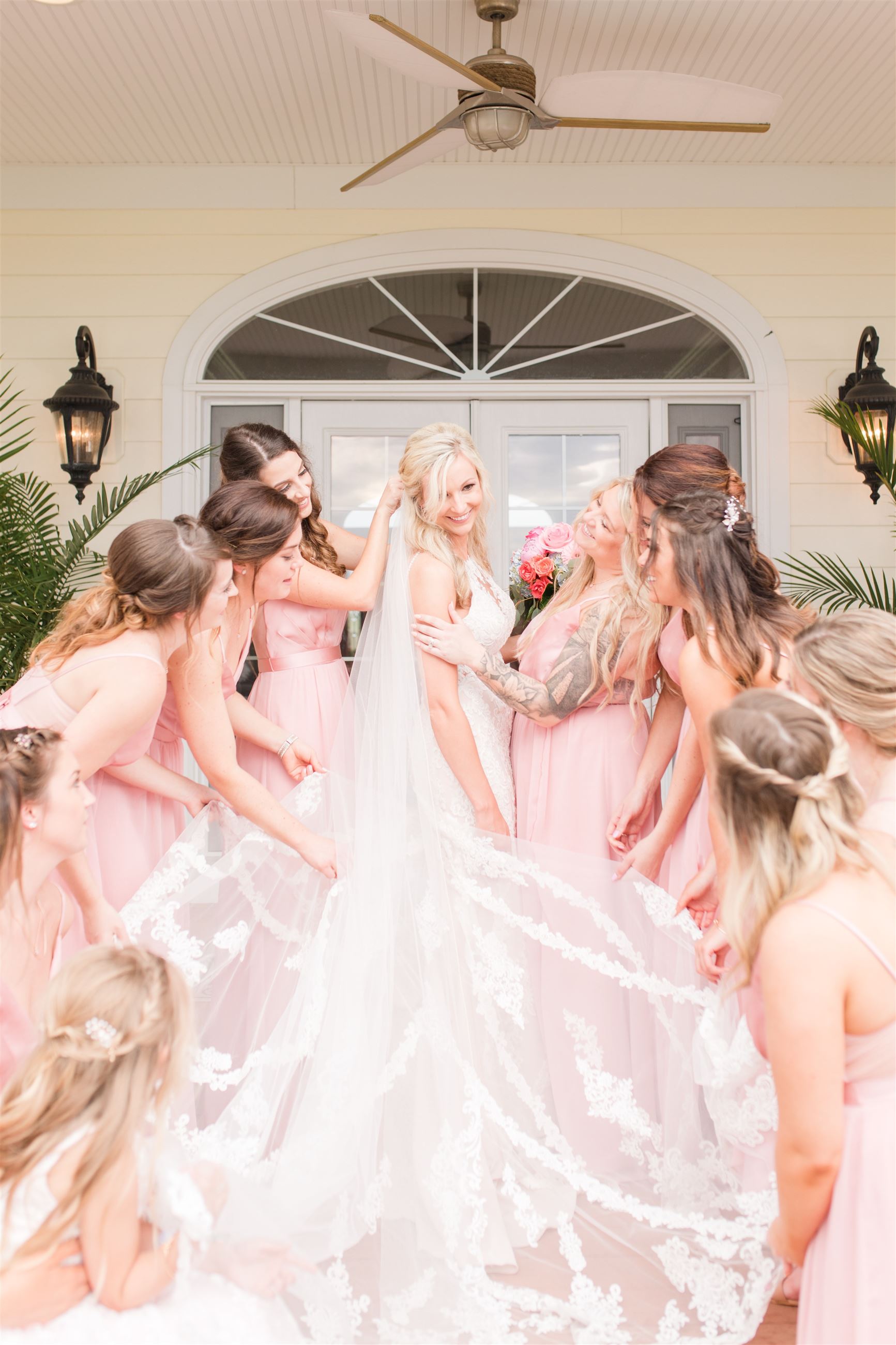 Photo of the real bride with her friends