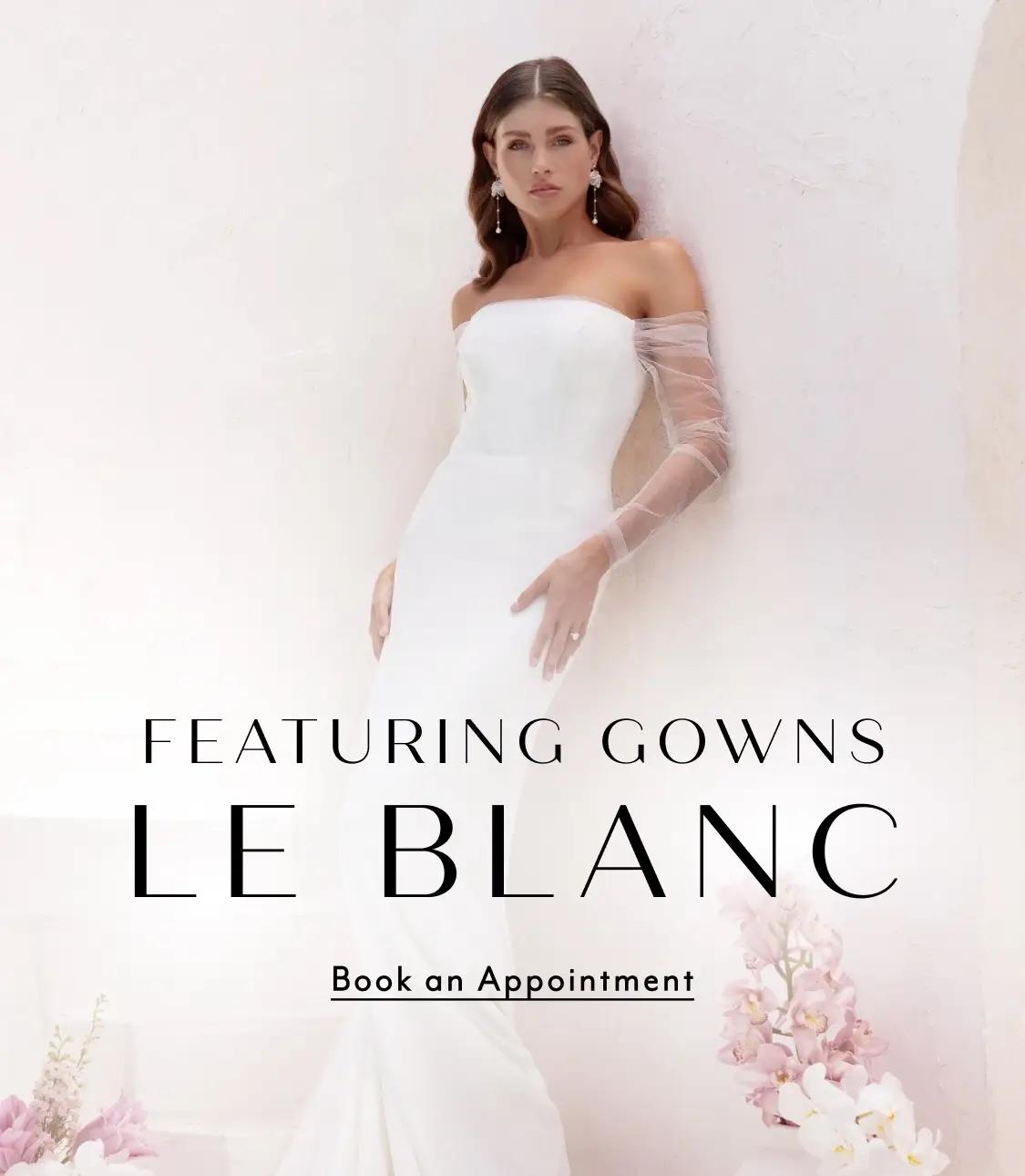 Mobile Featuring Gowns Le Blanc Banner