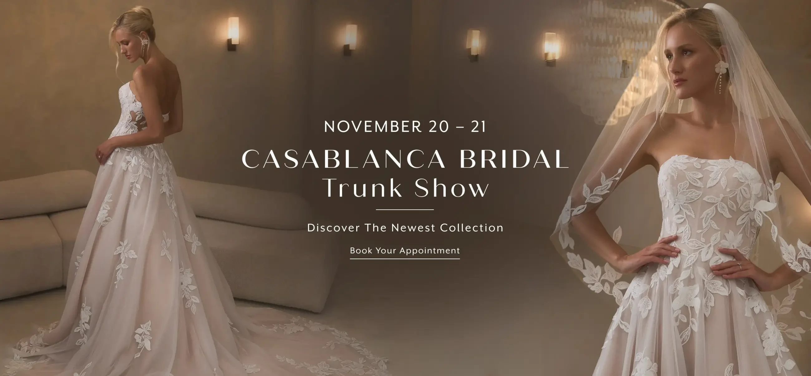 Casablanca Bridal Trunk Show Desktop Banner