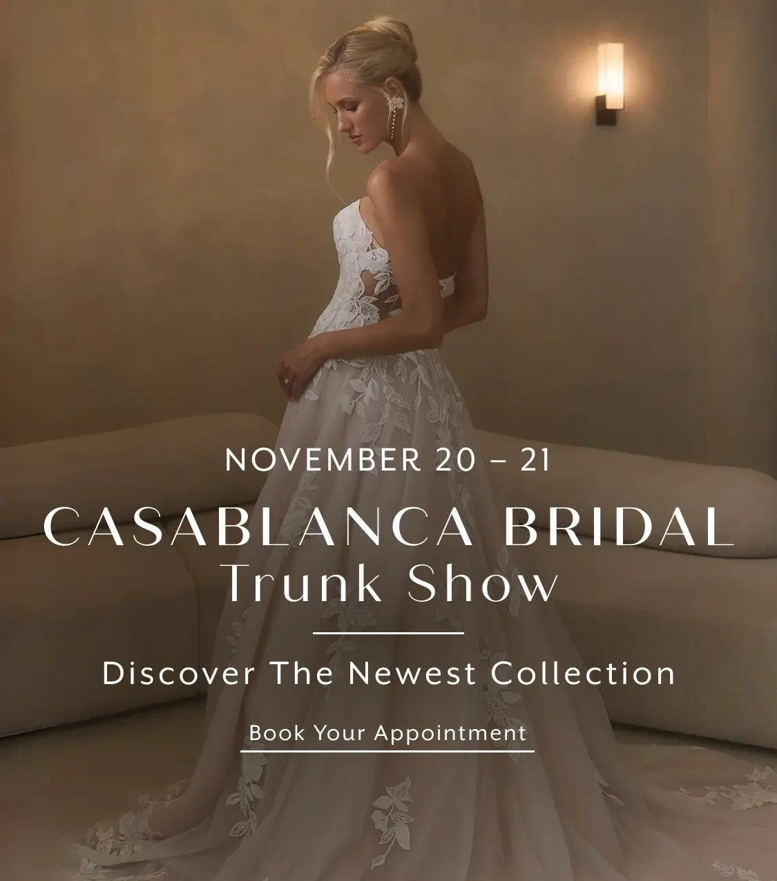 Casablanca Bridal Trunk Show Mobile Banner